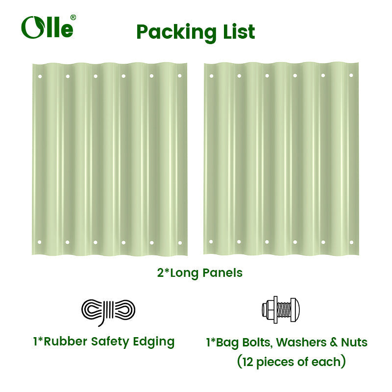 Olle Gardens 17" Tall, 12-in-1 20" Raised Bed Extension Kit