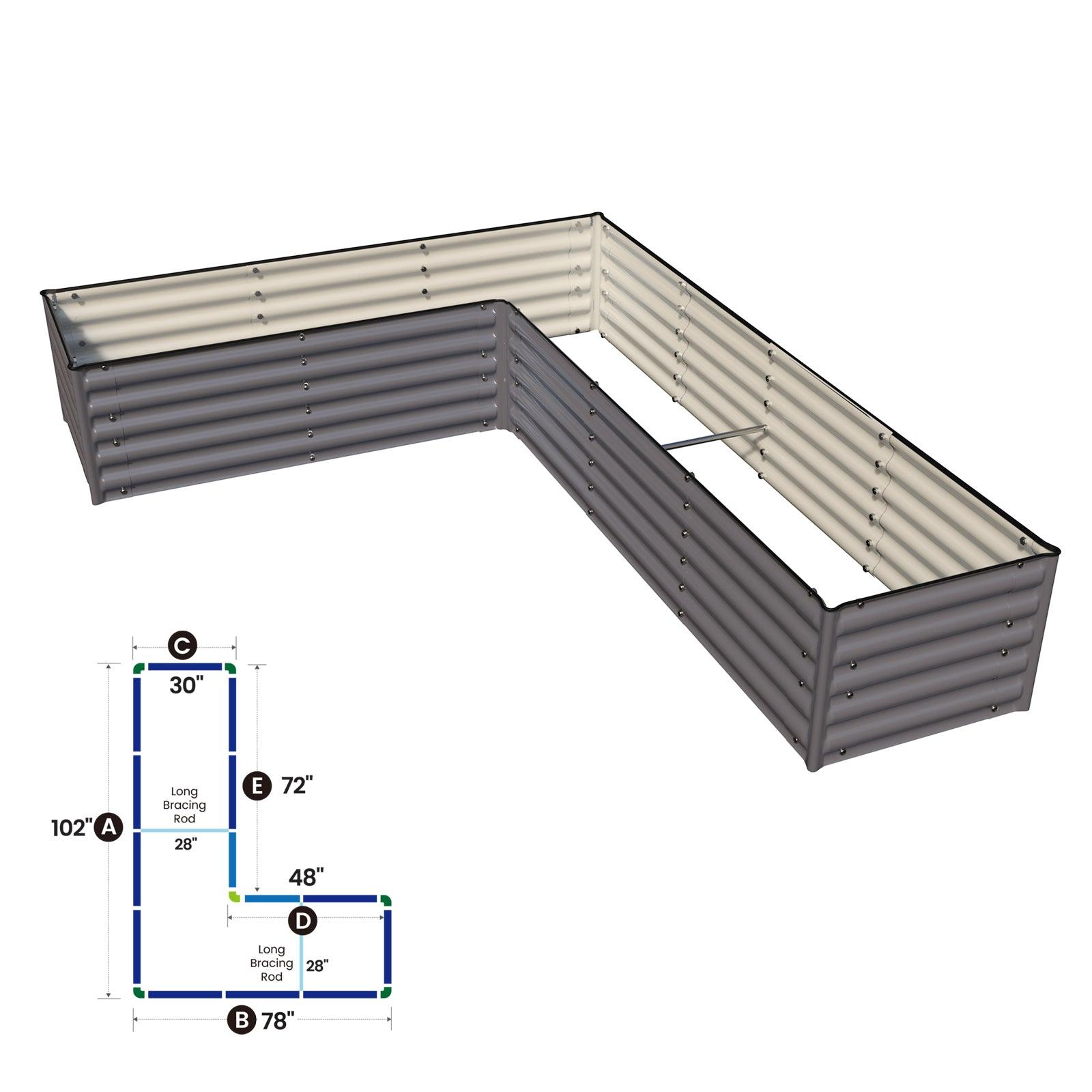 Olle Gardens Anti-corrosion Aluminum Support Rods for Infinity Garden Beds - Blessings Grow Meadows -