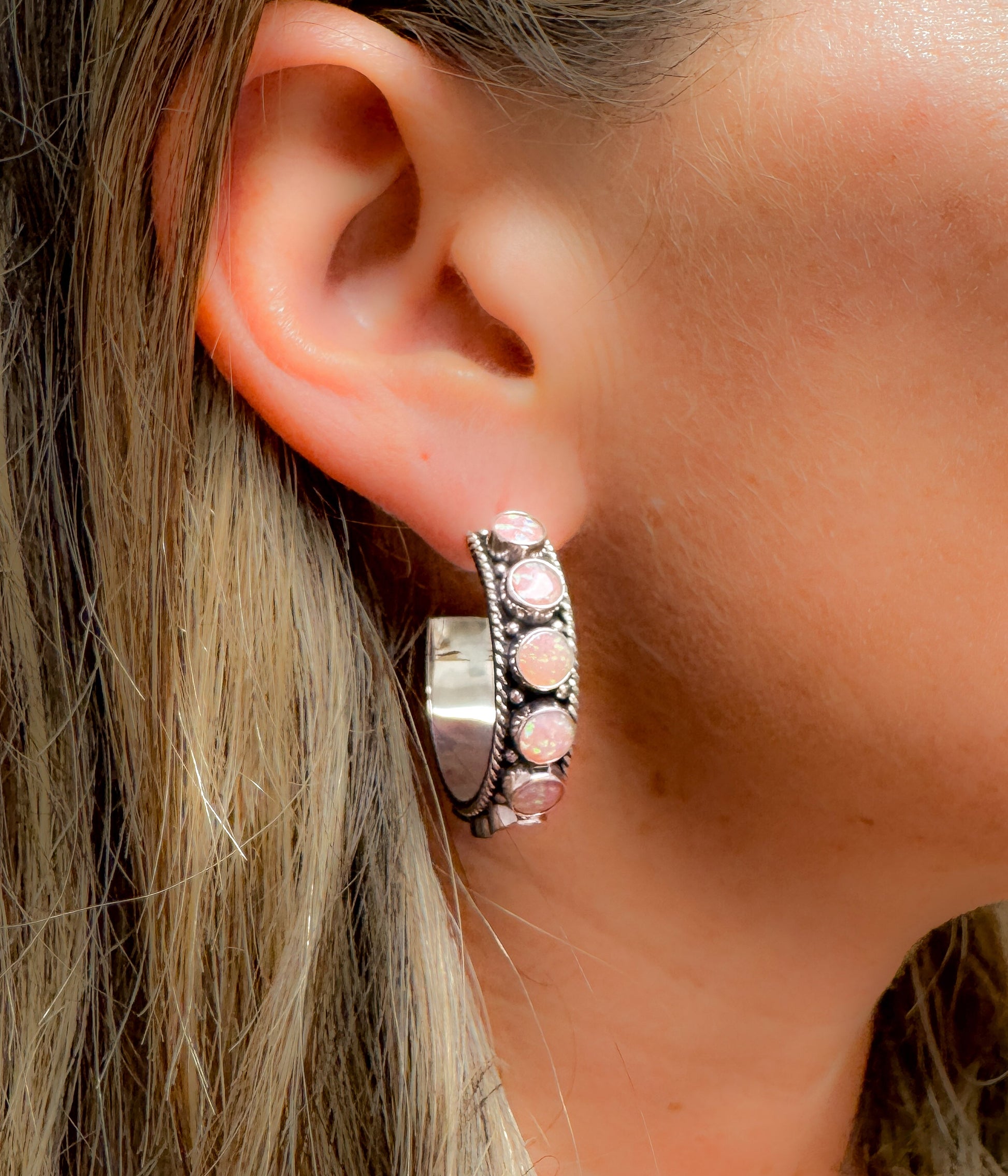 Opal Hoops - Blessings Grow Meadows -