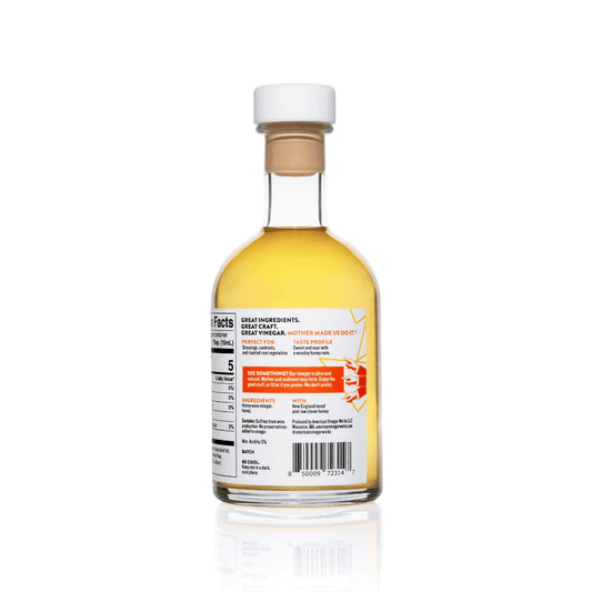 American Vinegar Works Original Honey Wine Vinegar bottle with label and cap, showcasing the product's natural honey-infused vinegar.