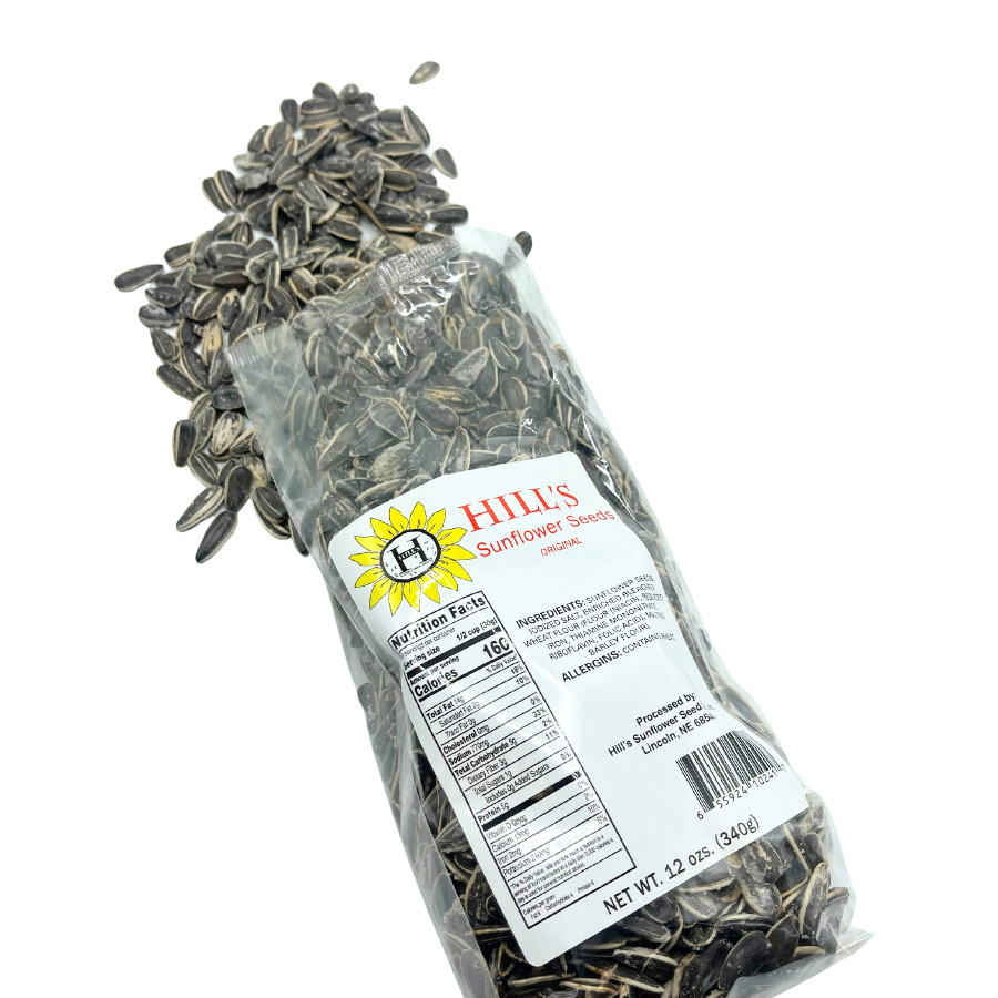 Full Salt Sunflower Seeds | Pack of 3 | 12 oz | Hill's Sunflower Seeds - BuyNebraska.com ~ Blessings Grow Meadows