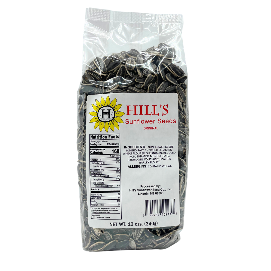 Full Salt Sunflower Seeds | Pack of 3 | 12 oz | Hill's Sunflower Seeds - BuyNebraska.com ~ Blessings Grow Meadows