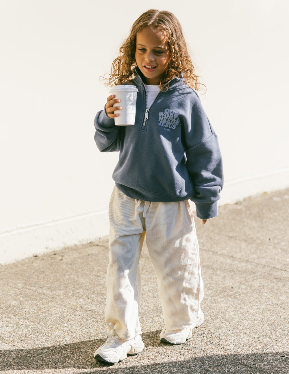 Our World Needs Jesus Kids Half-Zip - Blessings Grow Meadows