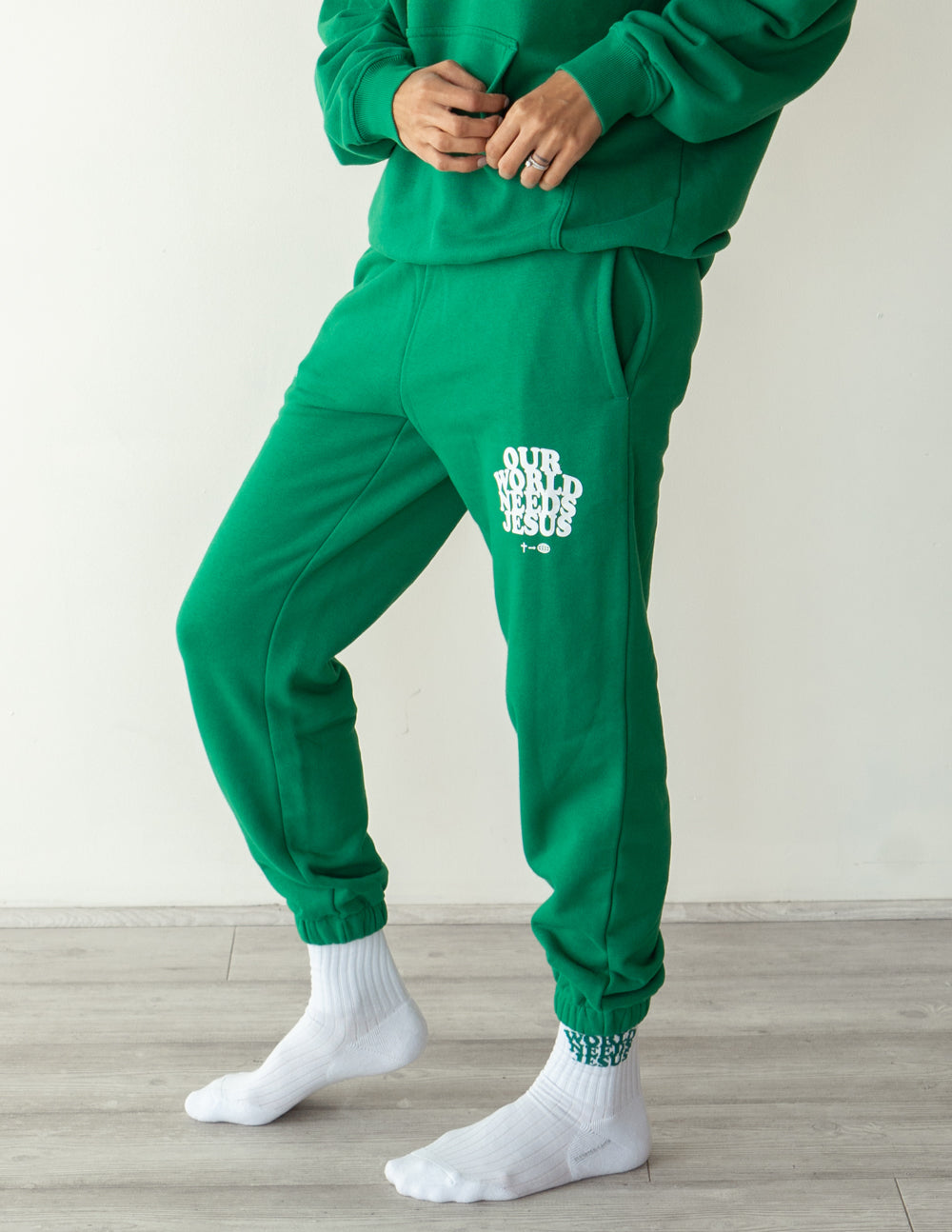Our World Needs Jesus Unisex Sweatpant - Blessings Grow Meadows