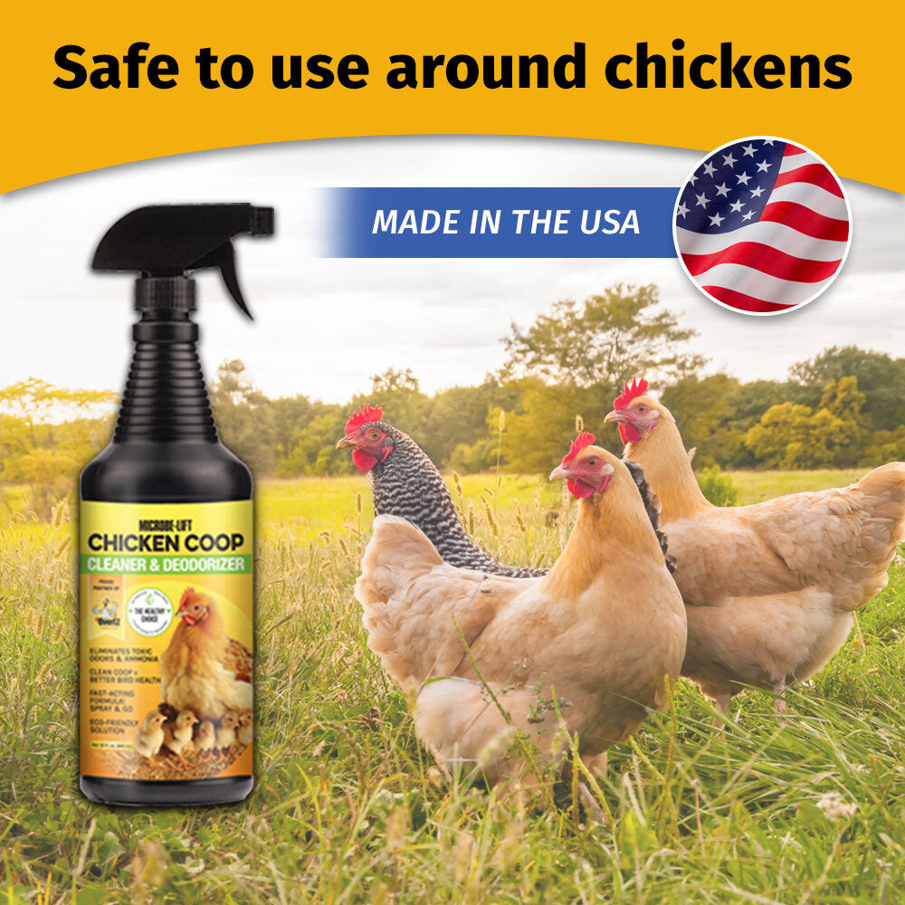 Microbe-Lift Chicken Coop Cleaner & Deodorizer - 32 oz - OverEZ Chicken Coop ~ Blessings Grow Meadows