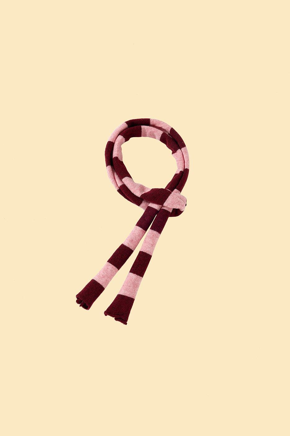 Rosé Bliss Thin Useless Striped Scarf (Free with Matching Sweater Purchase) - BarkBarkBaby ~ Blessings Grow Meadows