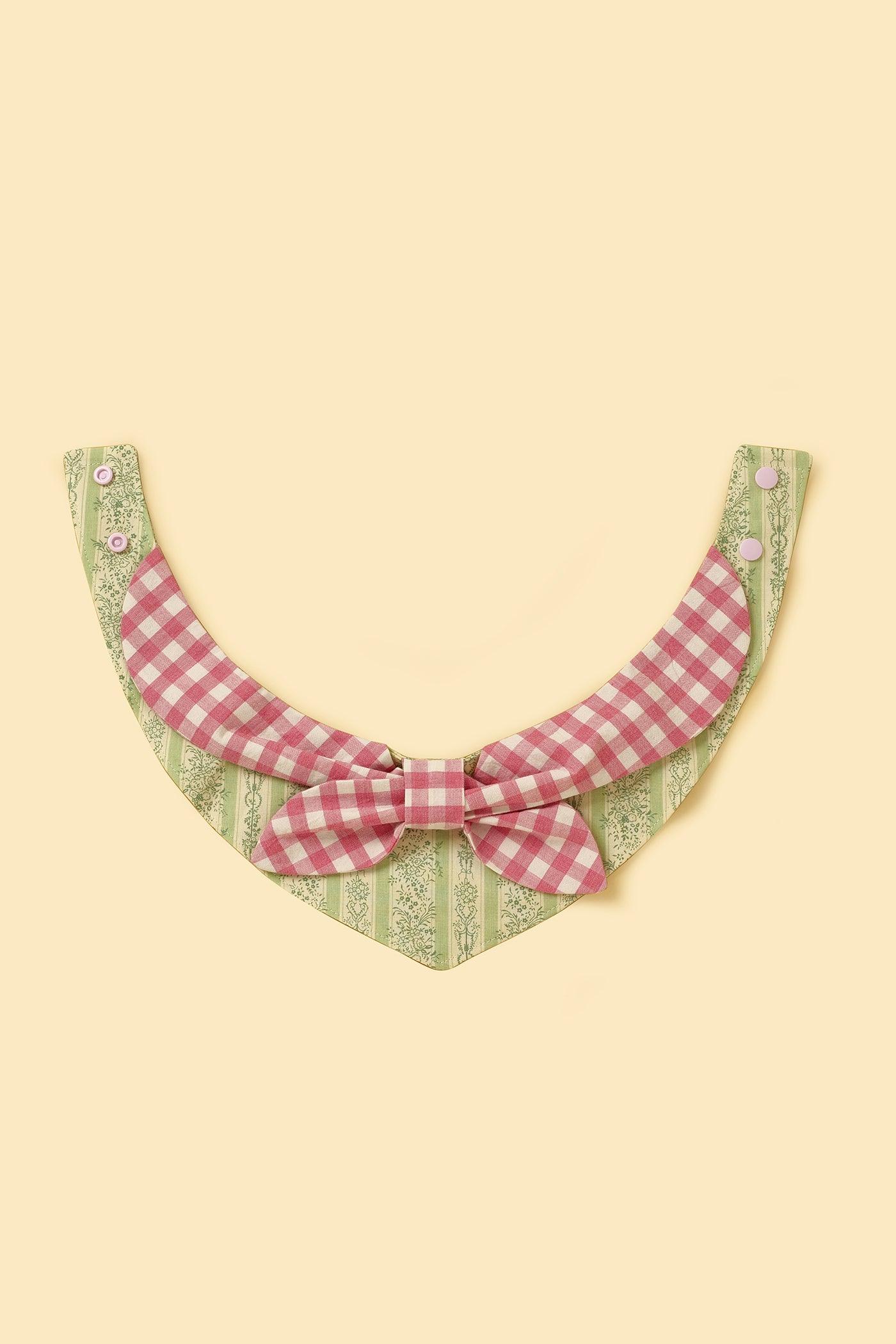Picnic Bliss Floral Gingham Print Bandana - BarkBarkBaby ~ Blessings Grow Meadows