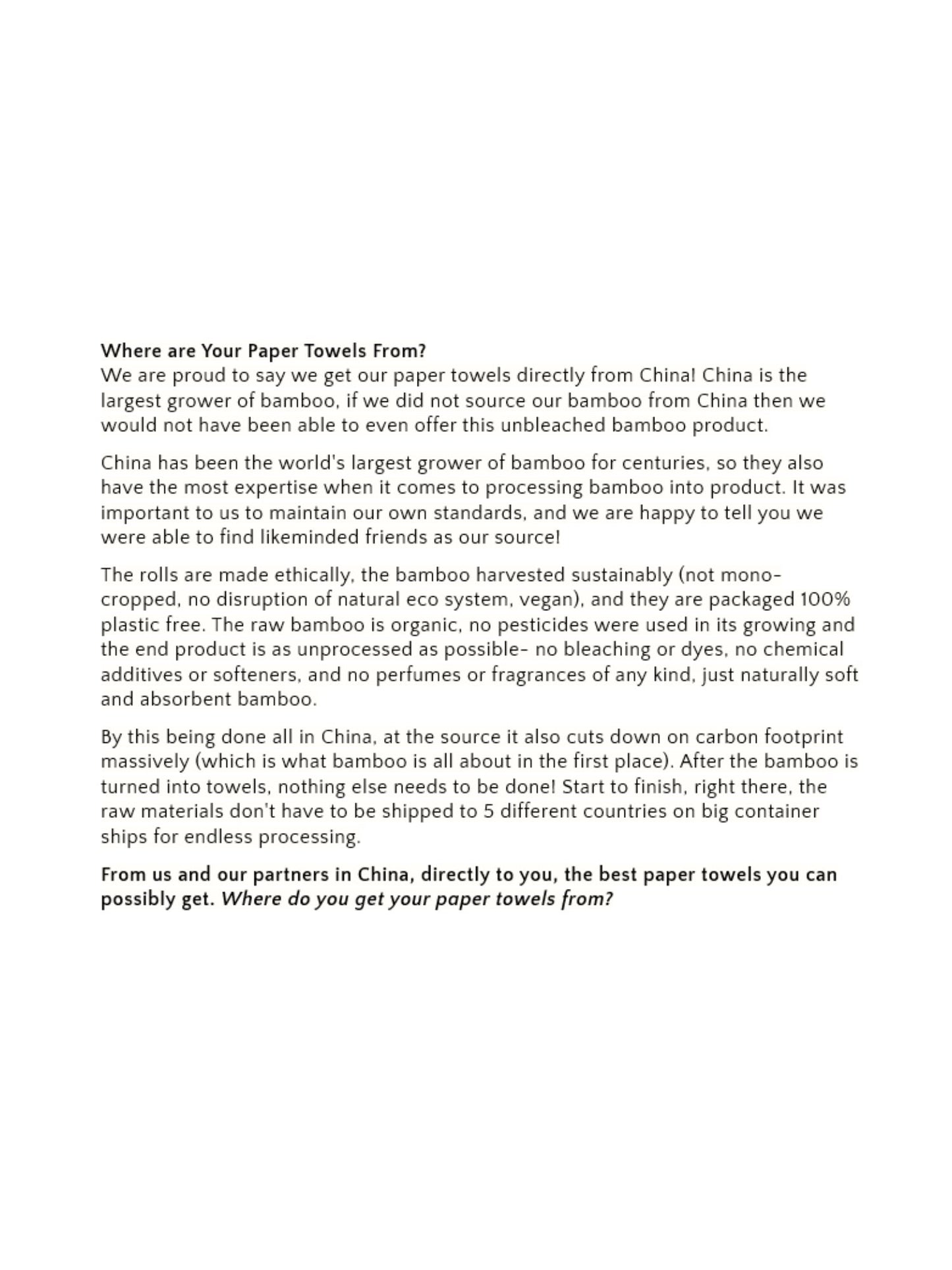 Panda Eco Paper | Bamboo Paper Towels - Blessings Grow Meadows