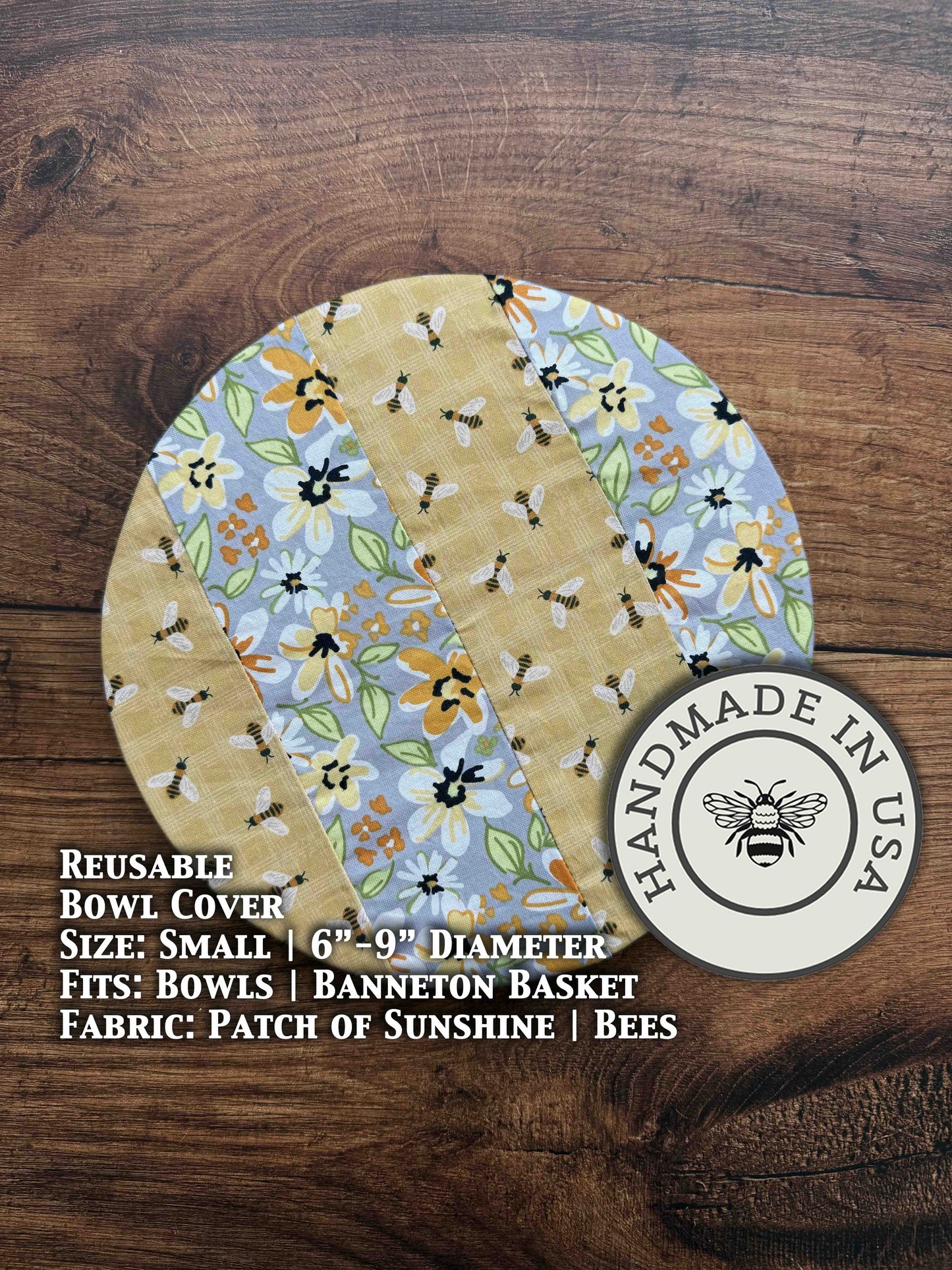 Small bowl and banneton covers from Five Oaks Farm, sunlit patch of sunshine, natural fabric textures, ideal for bread baking.