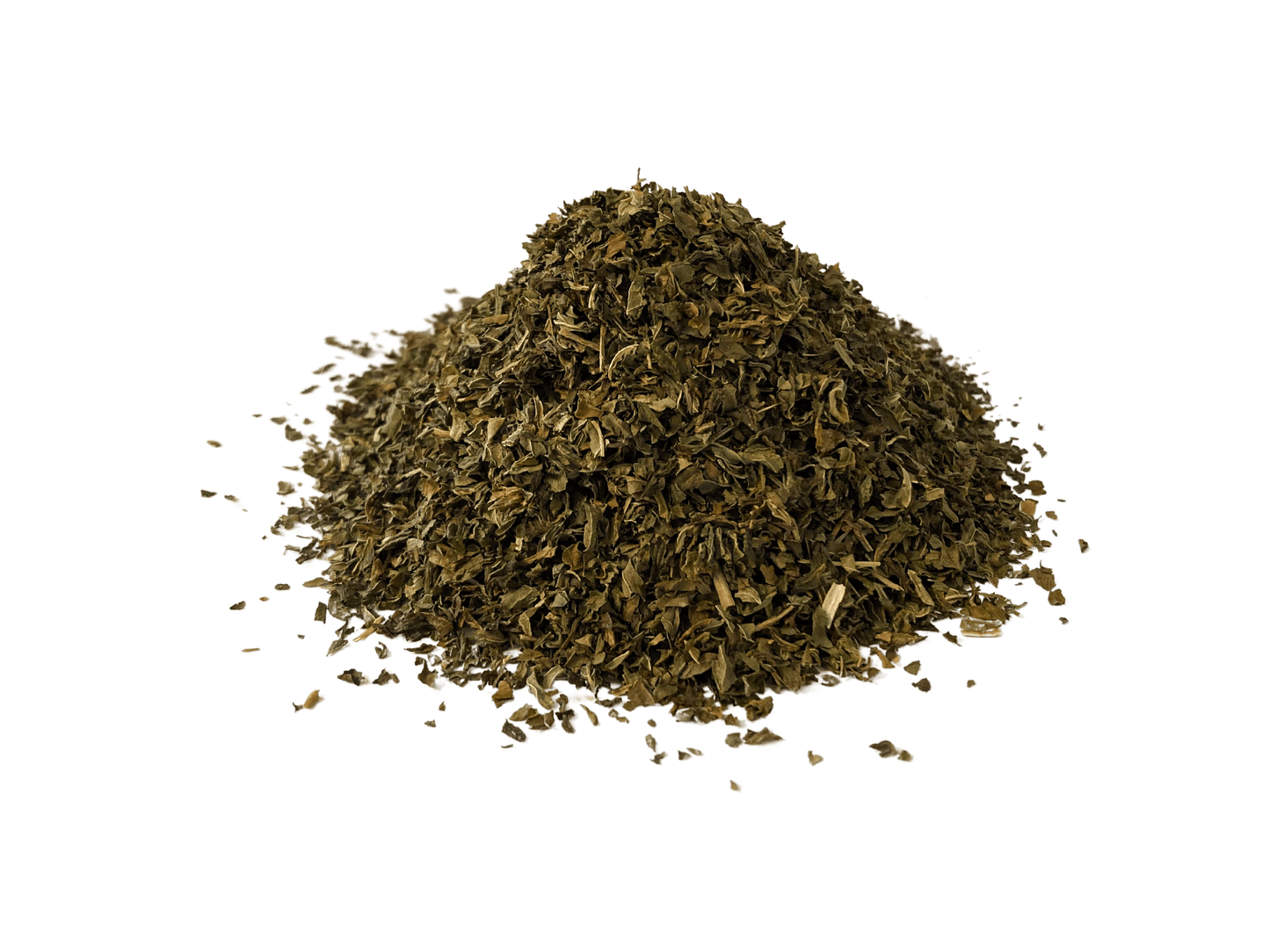 Organic peppermint leaf herbs in a 1-pound bag from Country Life Natural Foods, fresh green peppermint leaves for tea or cooking.