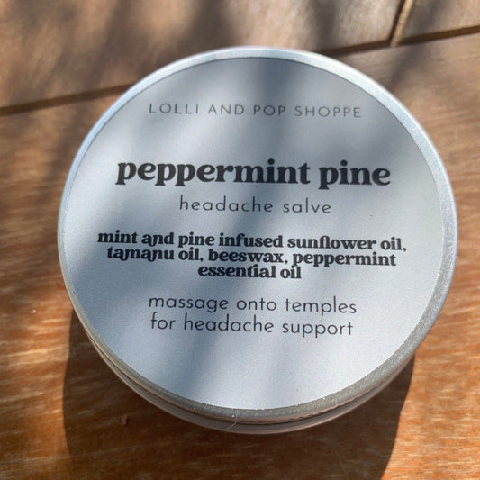 Peppermint Pine Headache Salve - Blessings Grow Meadows -