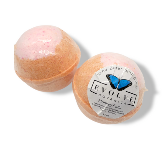 Bath Bomb - Monkey Farts - Evolve Botanica ~ Blessings Grow Meadows