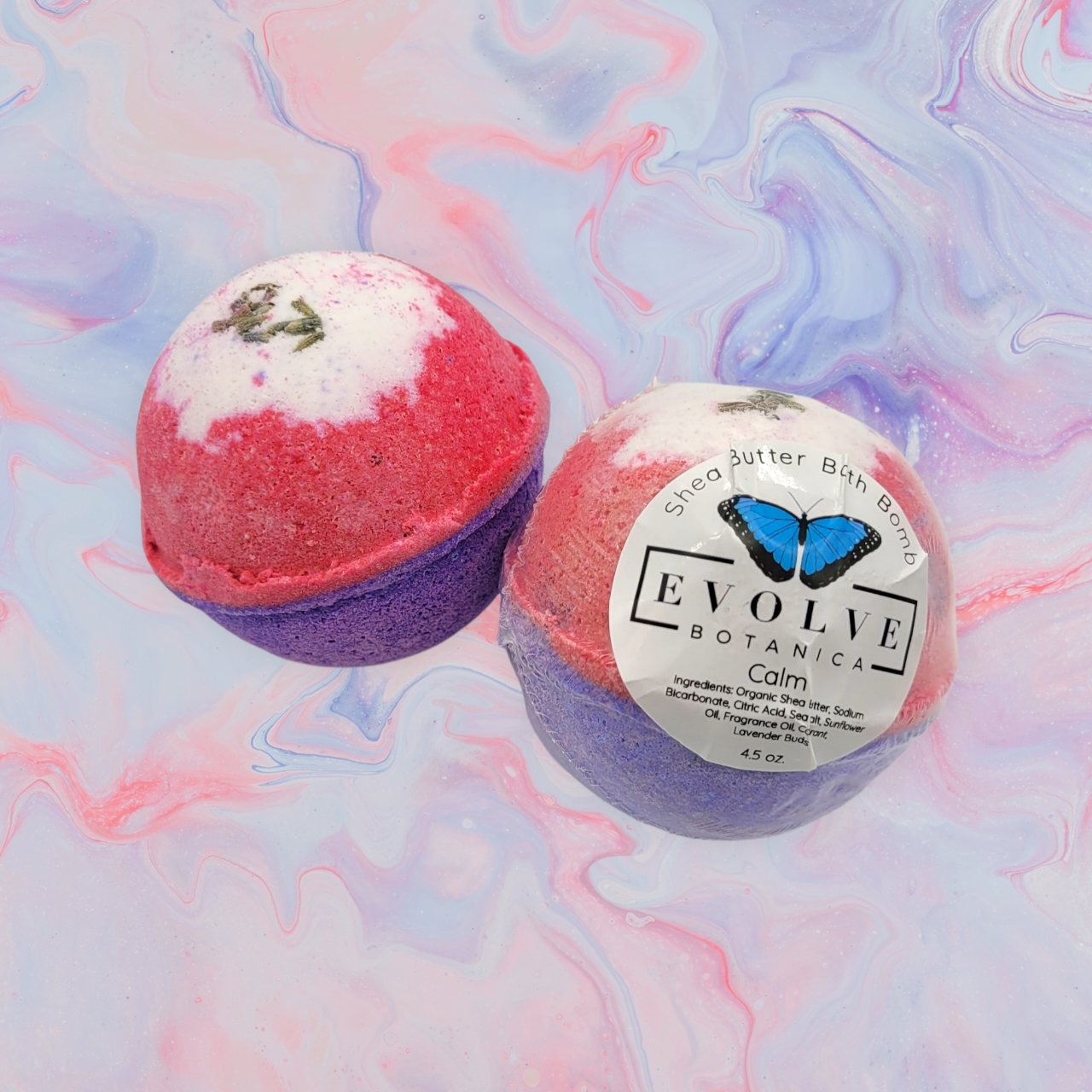 Bath Bomb - Just Calm Down - Evolve Botanica ~ Blessings Grow Meadows