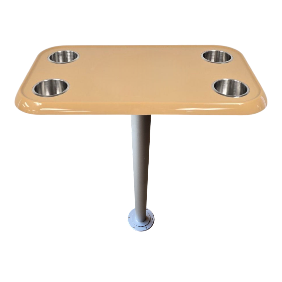 Boat Table Set - 6" Flush Mount Floor Plate / Anti Wobble (6 colors)