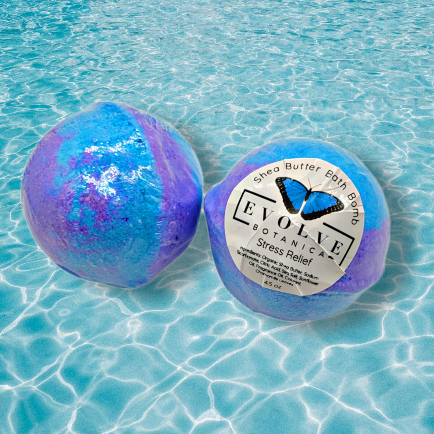 Bath Bomb - Stress Relief - Evolve Botanica ~ Blessings Grow Meadows