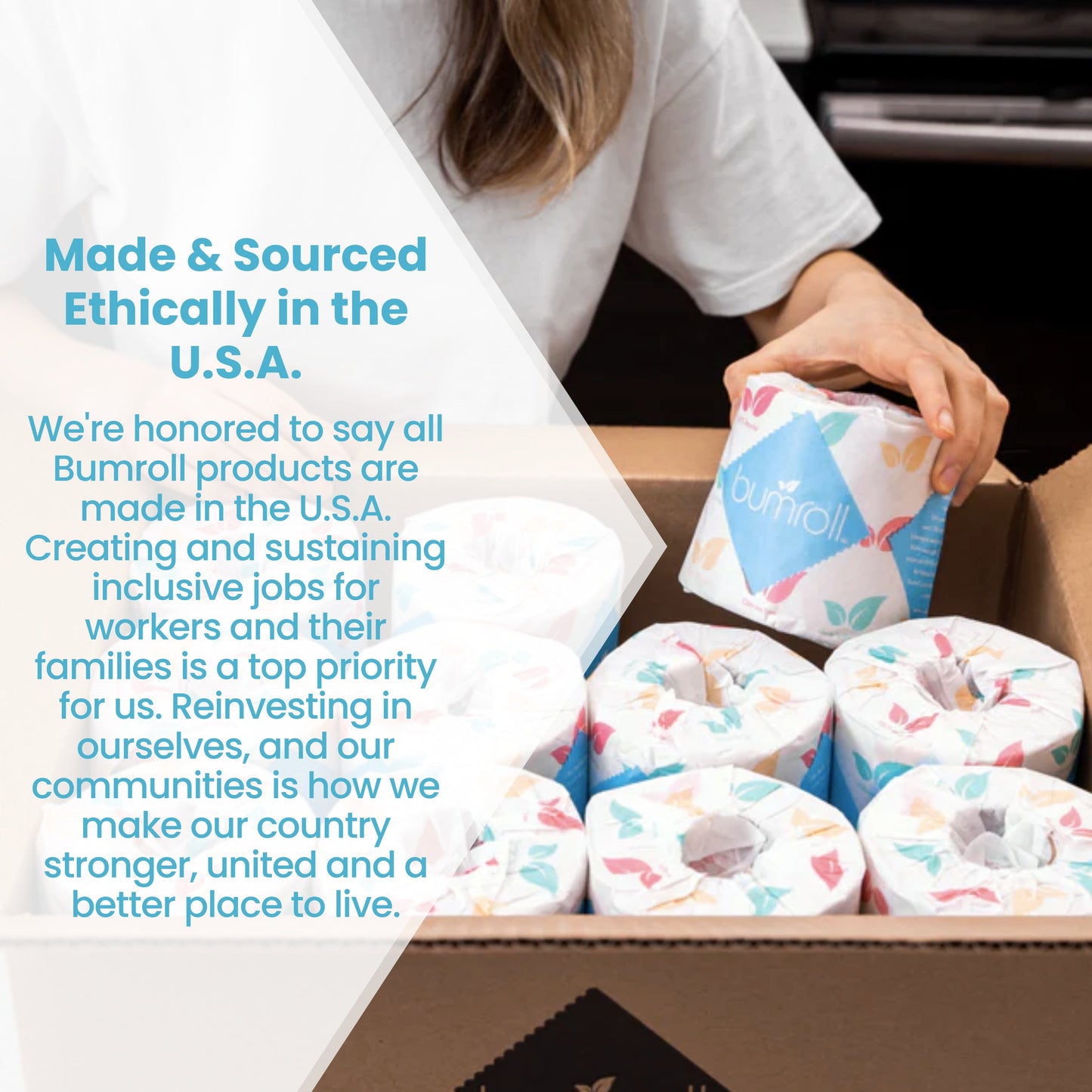 Bumroll, Proudly Made in USA, Premium Toilet Paper & Paper Towels, Plants Trees In The USA