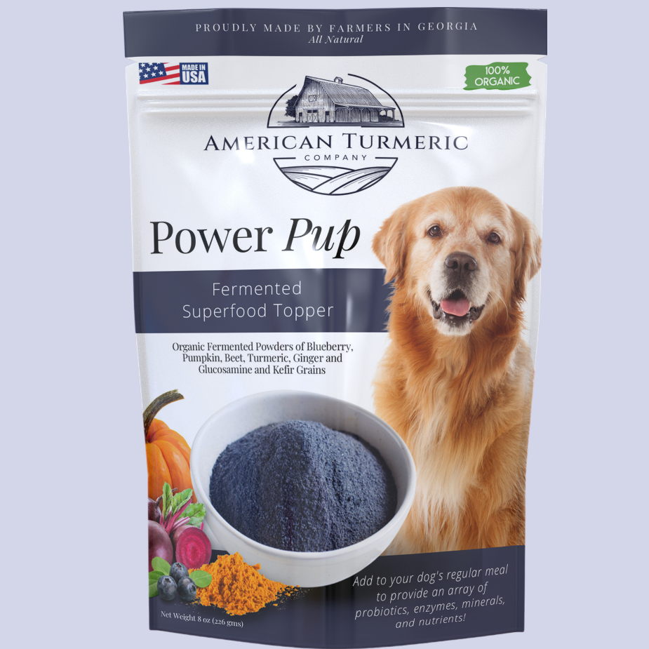 Power Pup Fermented Superfood Turmeric Powder for Pets - Blessings Grow Meadows
