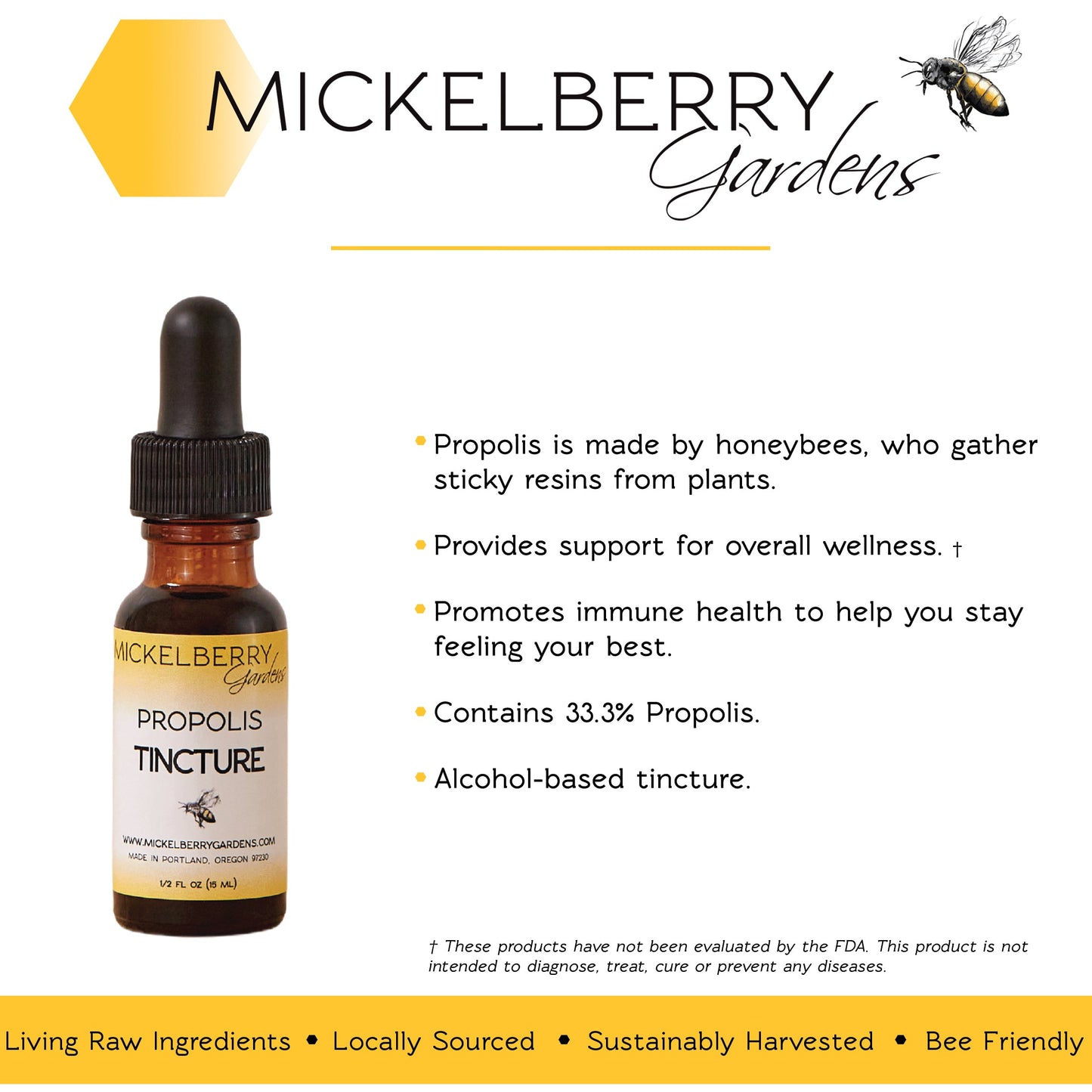 Propolis Tincture - Mickelberry Gardens ~ Blessings Grow Meadows