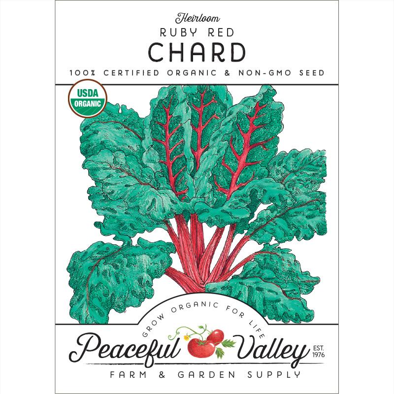 Red Ruby Chard Seeds (Organic) - Blessings Grow Meadows