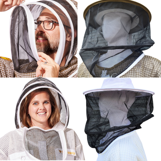 Round or Fencing Beekeeping Veil - Foxhound Bee Company ~ Blessings Grow Meadows