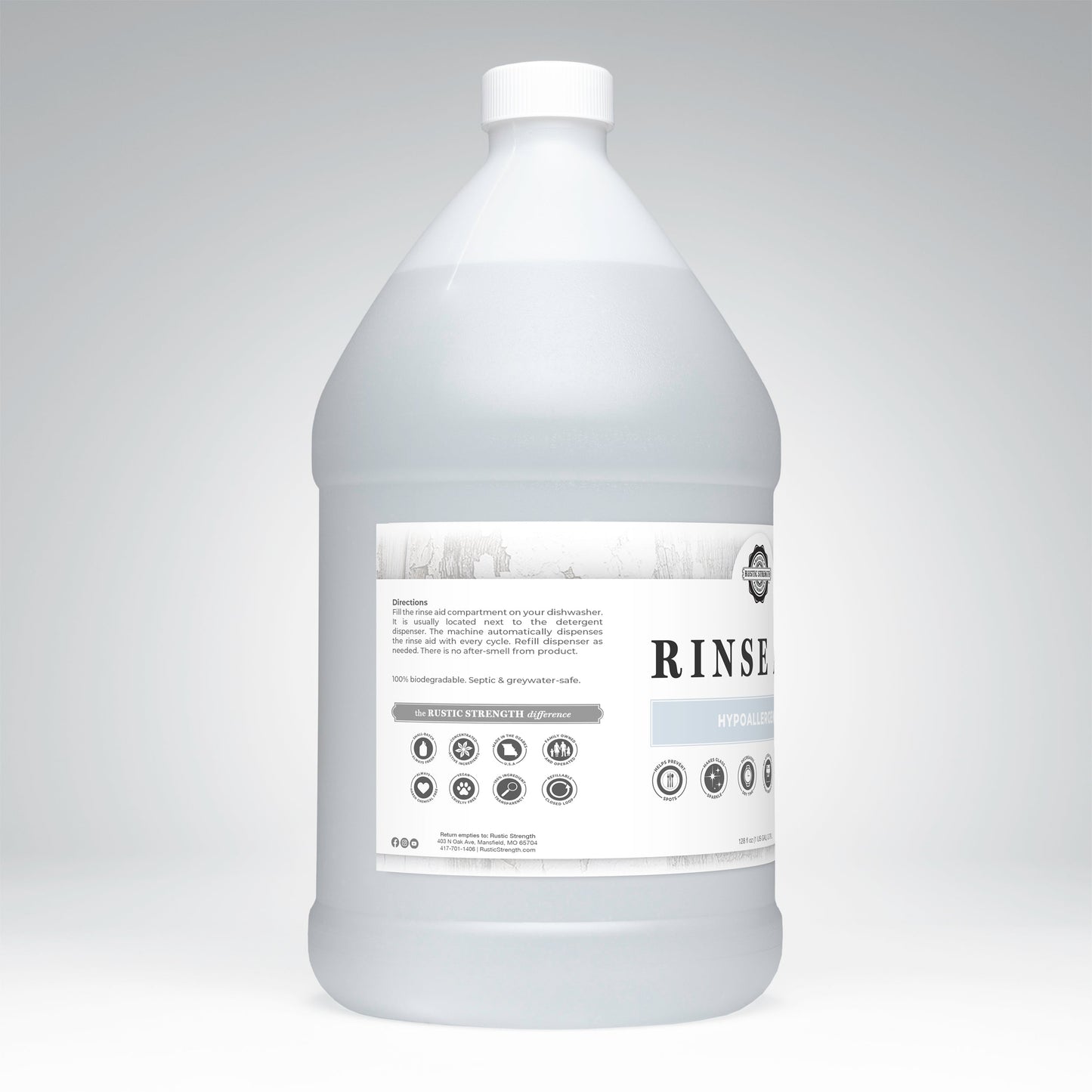 Rinse Aid for Automatic Dishwashers | Unscented - Blessings Grow Meadows