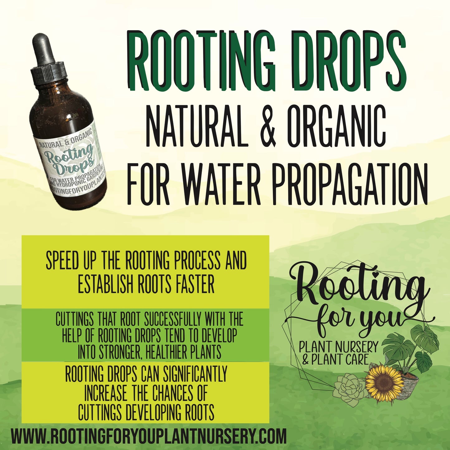 Rooting Drops 4oz - Vegan - Organic - Oregon Licensed Nursery