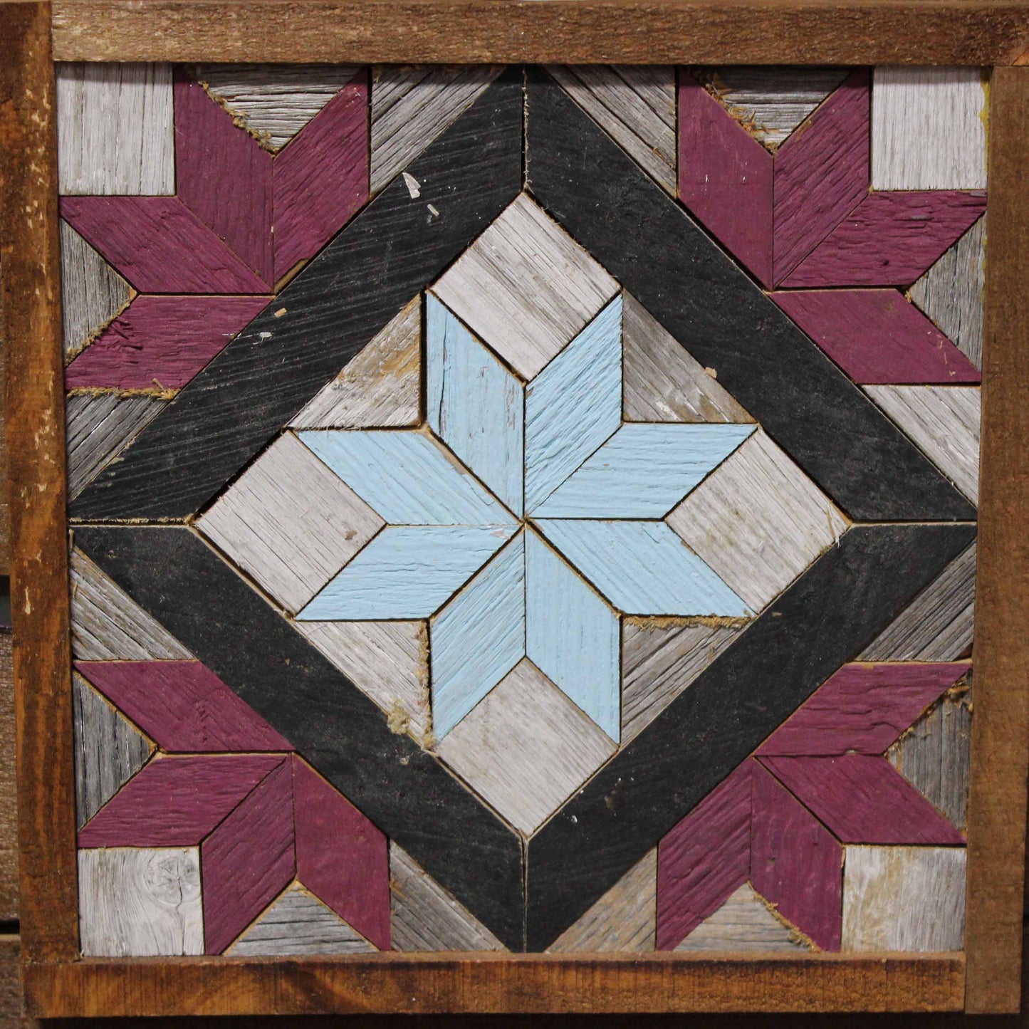 Amish Handmade Barn Quilt - Square (10.5 in x 10.5 in x 1 in)