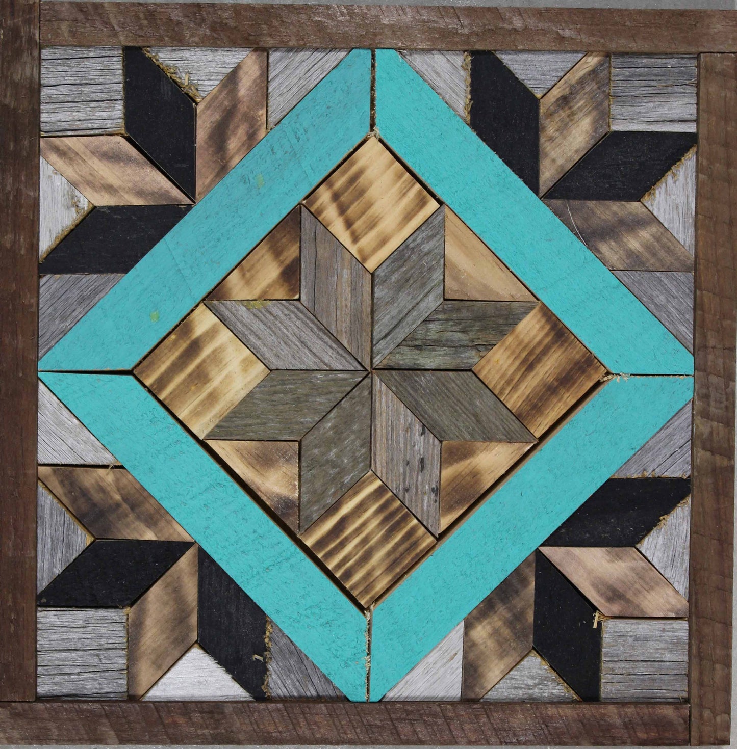 Amish Handmade Barn Quilt - Square (10.5 in x 10.5 in x 1 in)