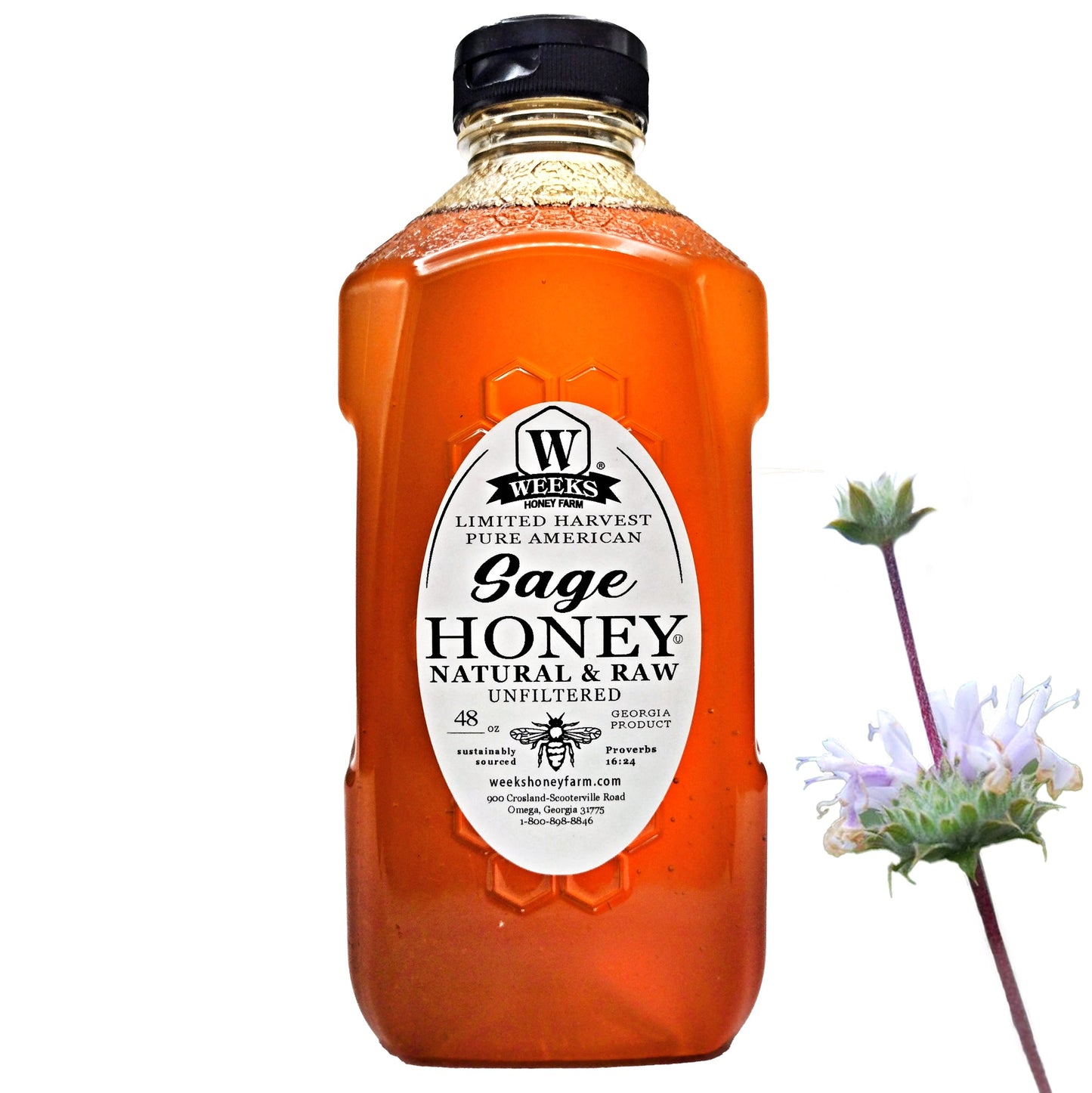 Our Best All-Natural Raw Sage Honey; Limited Harvest - Weeks Honey Farm ~ Blessings Grow Meadows
