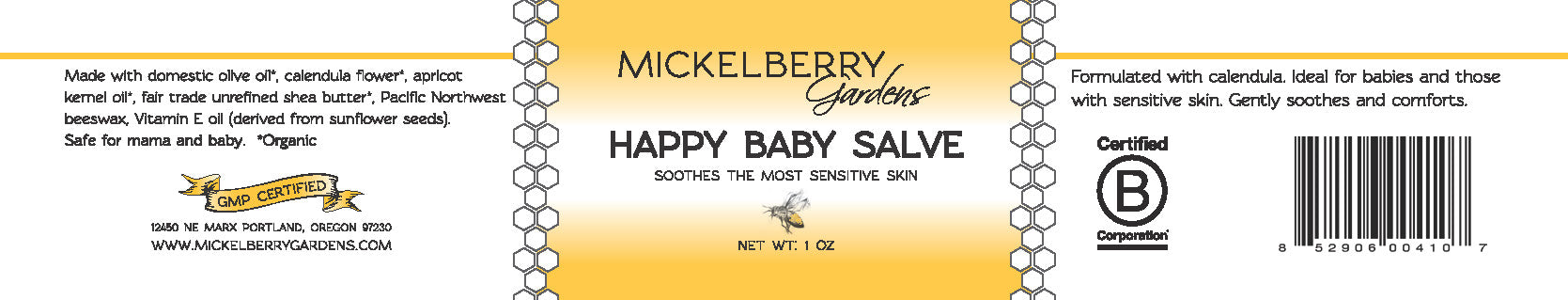 Happy Baby Salve - Mickelberry Gardens ~ Blessings Grow Meadows