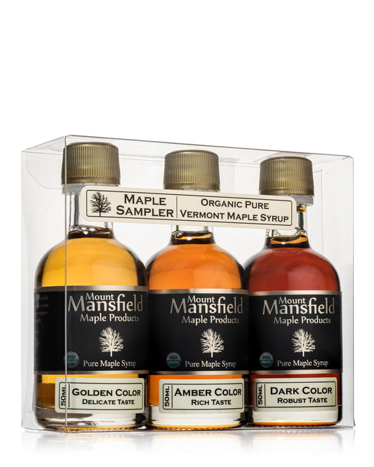 Organic Pure Vermont Maple Syrup Grade Sampler - Mount Mansfield Maple Products ~ Blessings Grow Meadows