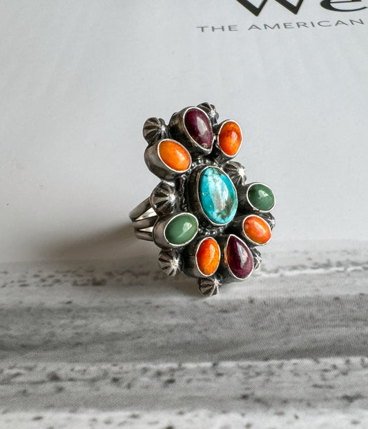 Santa Barbara Multi Stone Ring - Blessings Grow Meadows -
