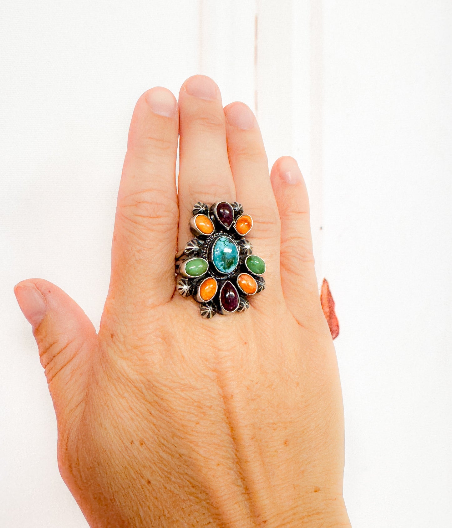 Santa Barbara Multi Stone Ring - Blessings Grow Meadows -