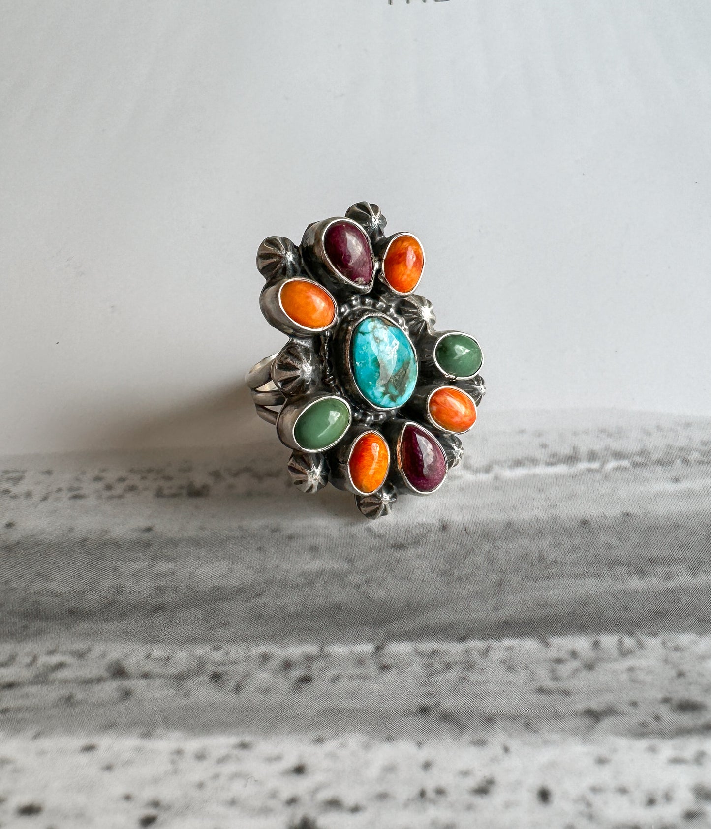 Santa Barbara Multi Stone Ring - Blessings Grow Meadows -