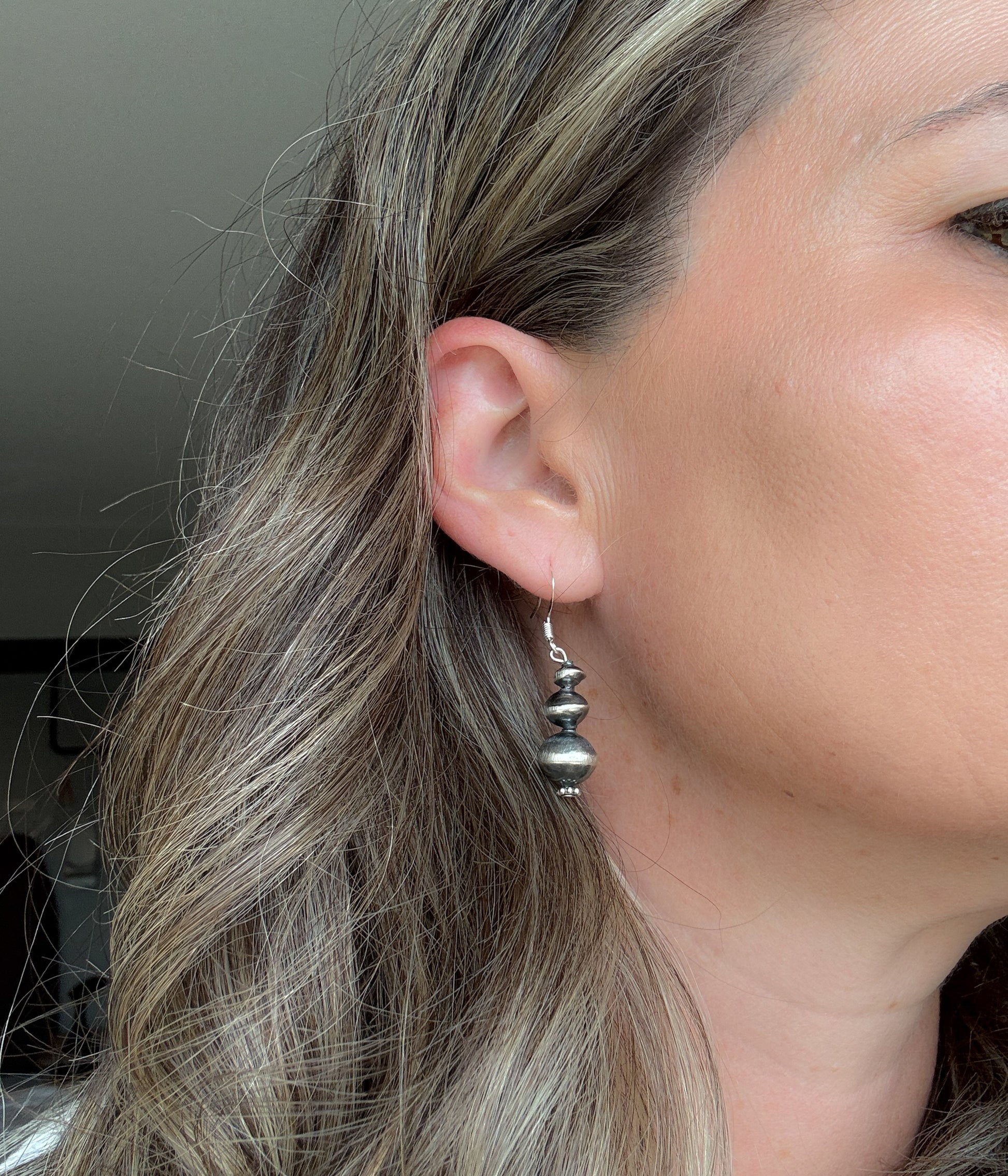 Saucer Authentic Navajo Pearl Earrings - Blessings Grow Meadows -