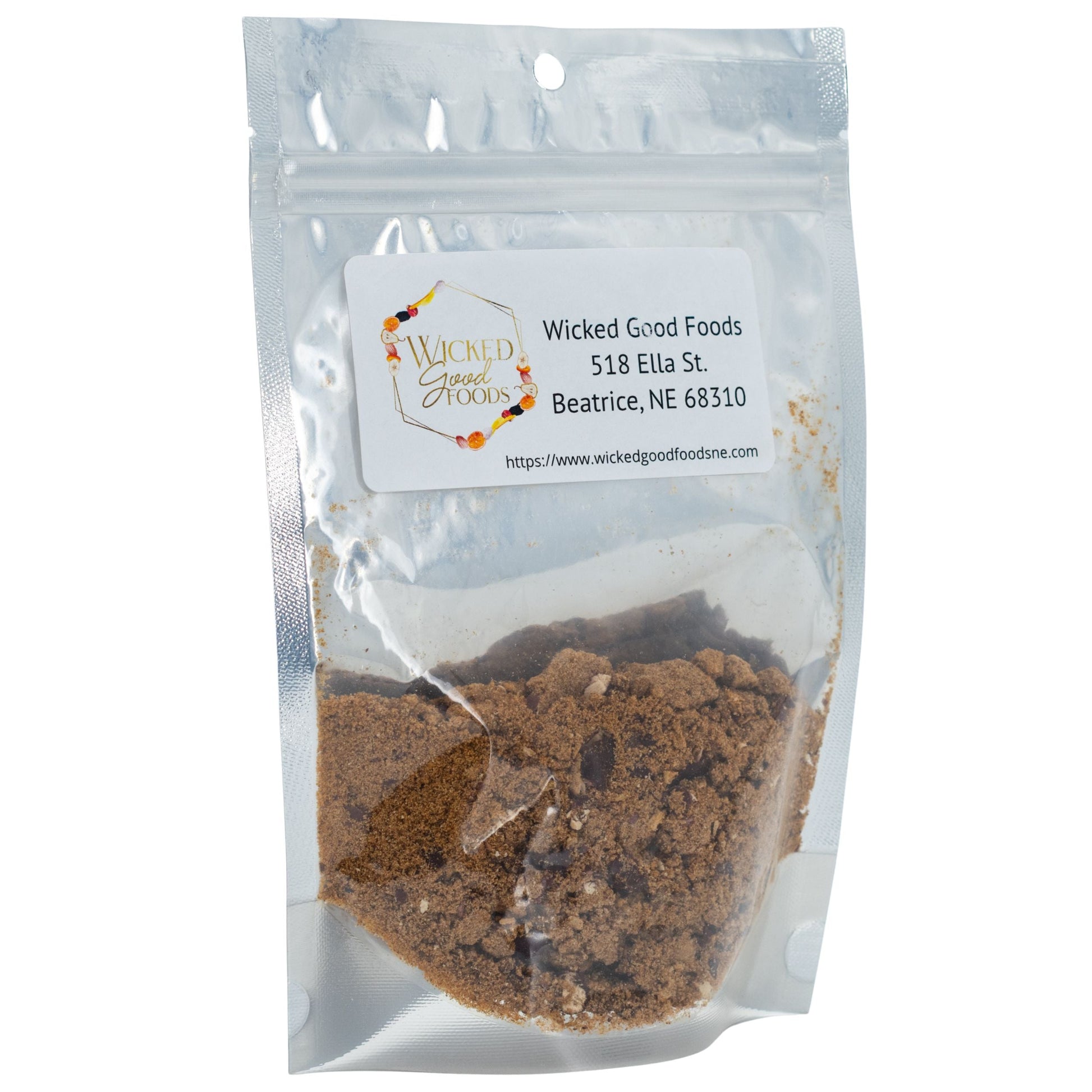 Freeze dried chili soup pack by Wicked Good Foods, 2 oz, in a pack of 2, featuring vibrant dried chili ingredients.
