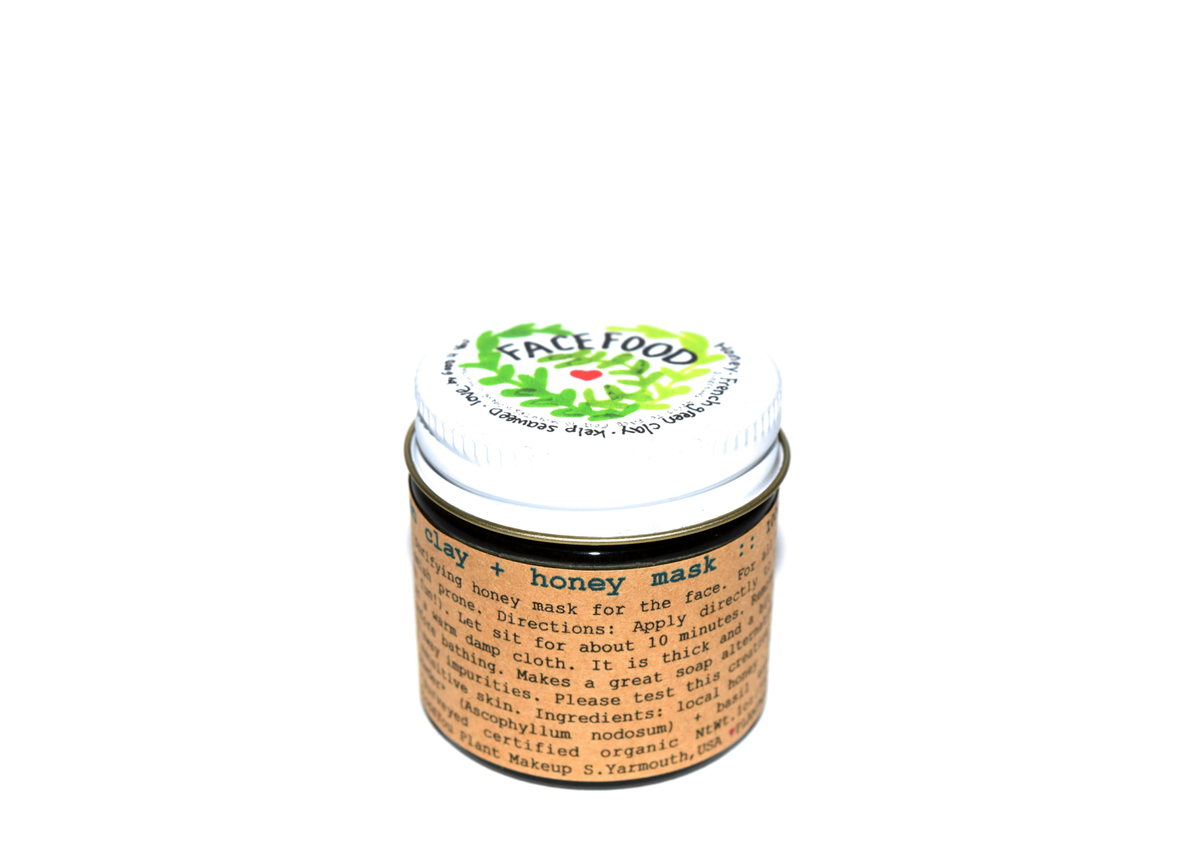 Close-up of Plant Makeup Facefood skin care product in a sleek container, showcasing its natural and organic packaging.