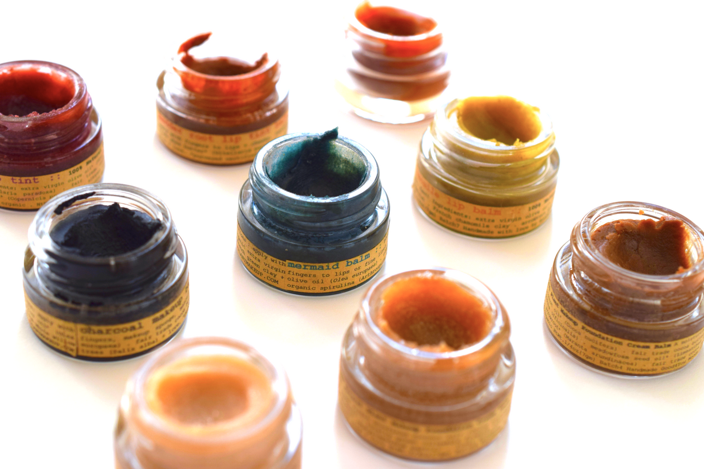 Plant Makeup Mermaid Makeup Balm in a sleek container, featuring vibrant mermaid-inspired colors and packaging design.