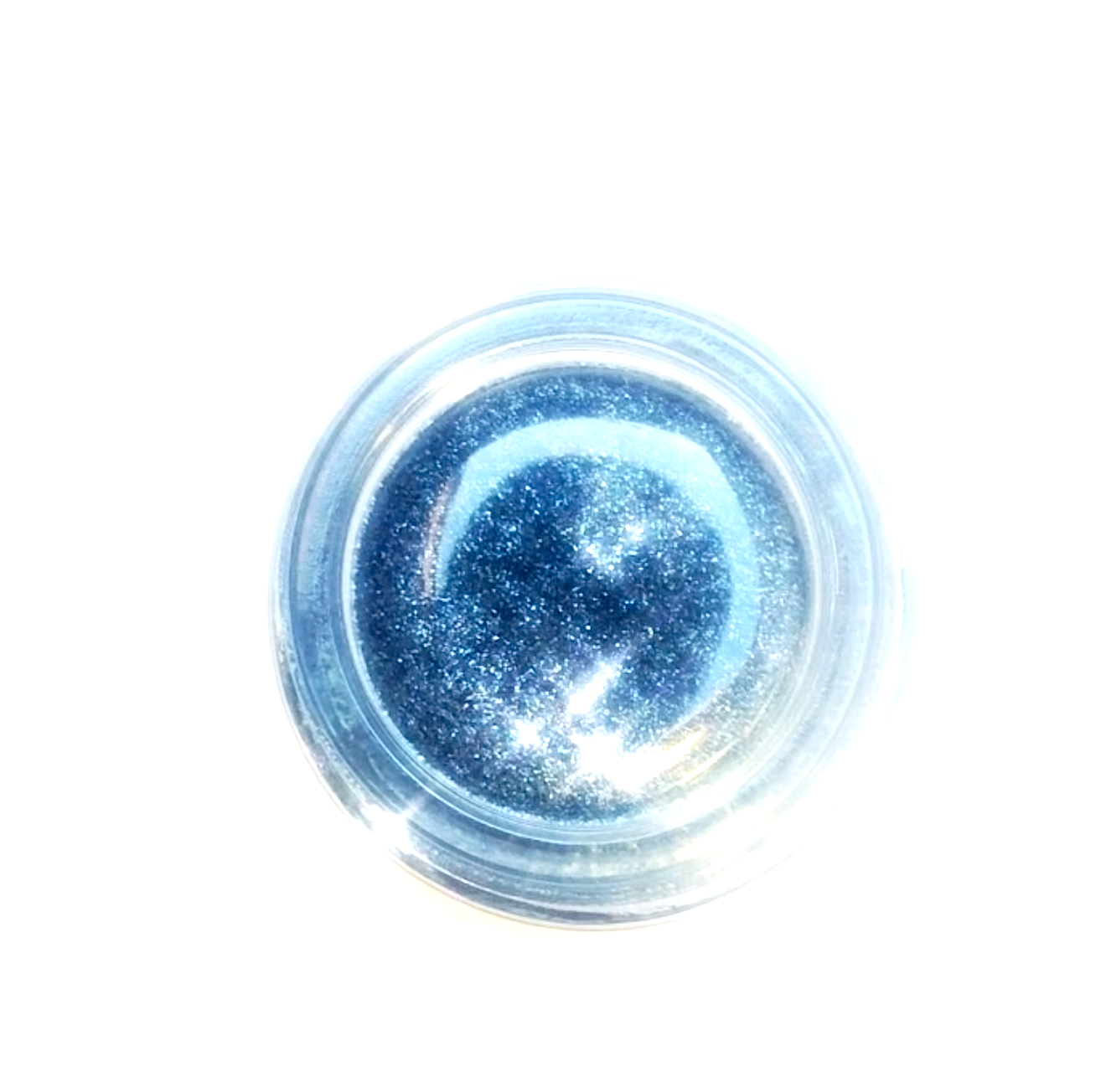 Close-up of Plant Makeup Space Goth Gloss in a sleek black tube with a clear window showing the dark, glossy lip gloss inside.