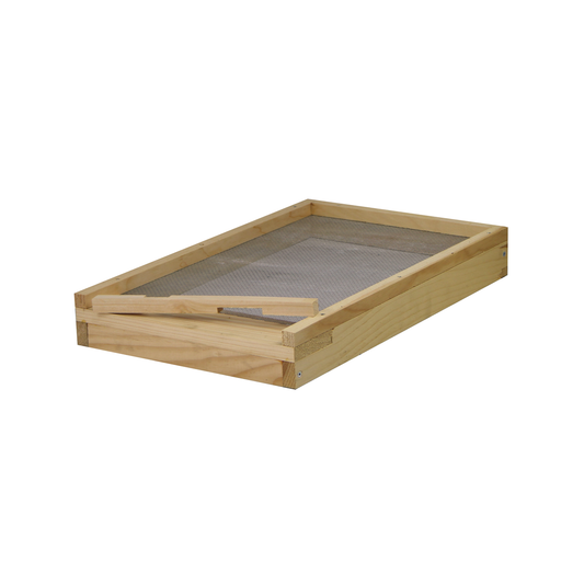 8 Frame Screened Bottom Board – Amish-Made with Insert & Entrance Reducer