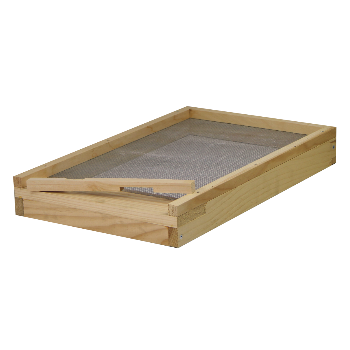 Galena Farms Amish-made 8-frame beehive starter kit with screened bottom board and entrance reducer for beekeeping.