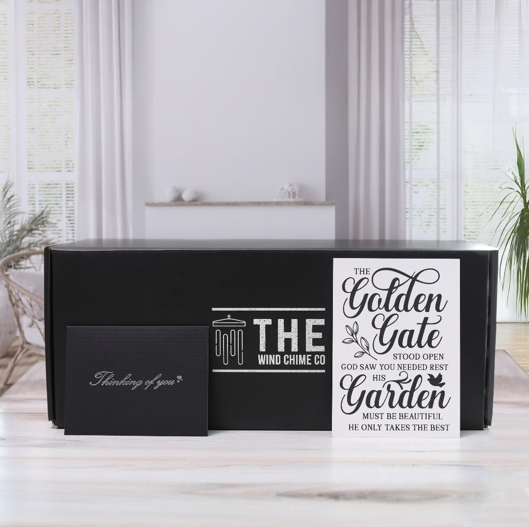 36" XL Serenity Memorial Wind Bell - Thoughtful Gift For Special Occasions or Reflections - Blessings Grow Meadows