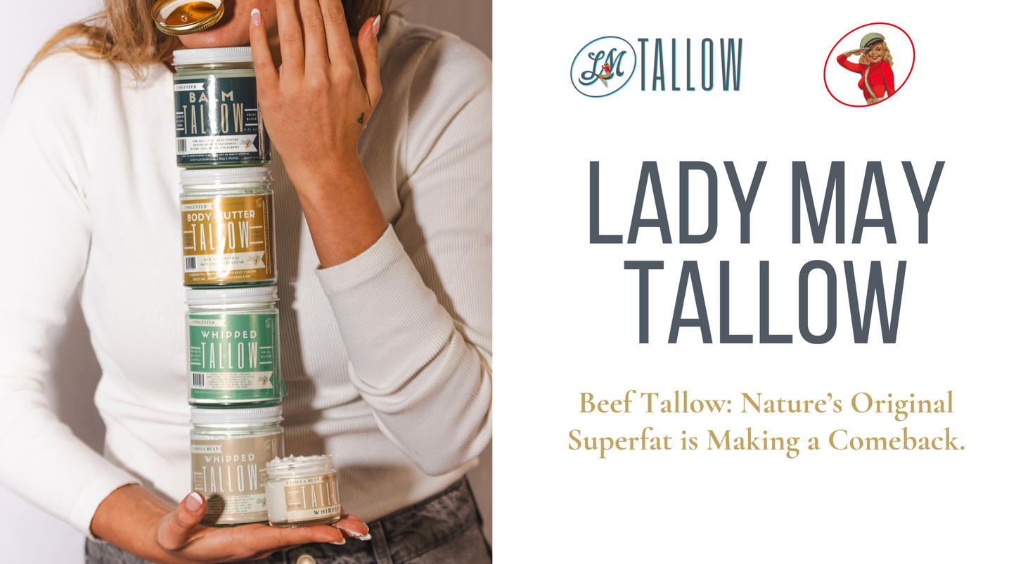 Unscented Tallow Body Butter | Natural Beef Tallow Body Butter - Blessings Grow Meadows