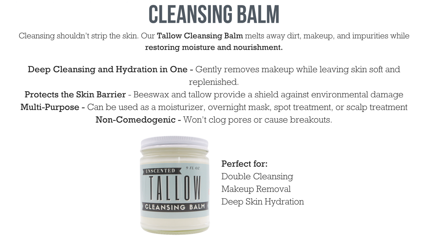 Unscented Tallow Balm | All-Natural Beef Tallow Moisturizer - Blessings Grow Meadows