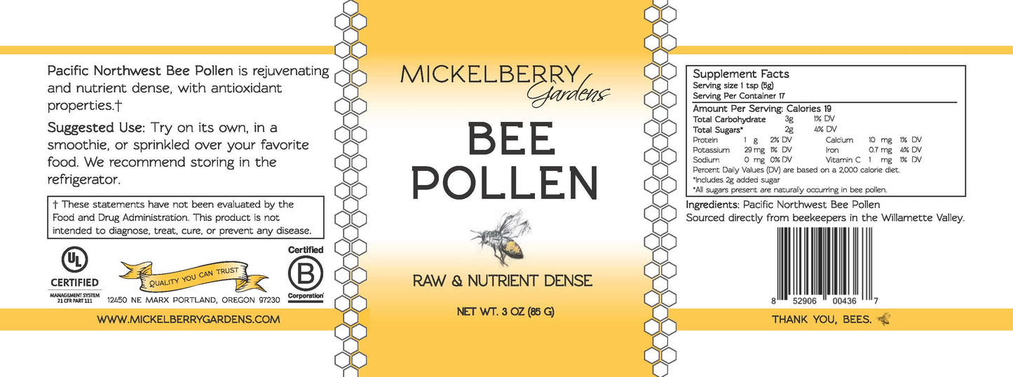Bee Pollen - Mickelberry Gardens ~ Blessings Grow Meadows