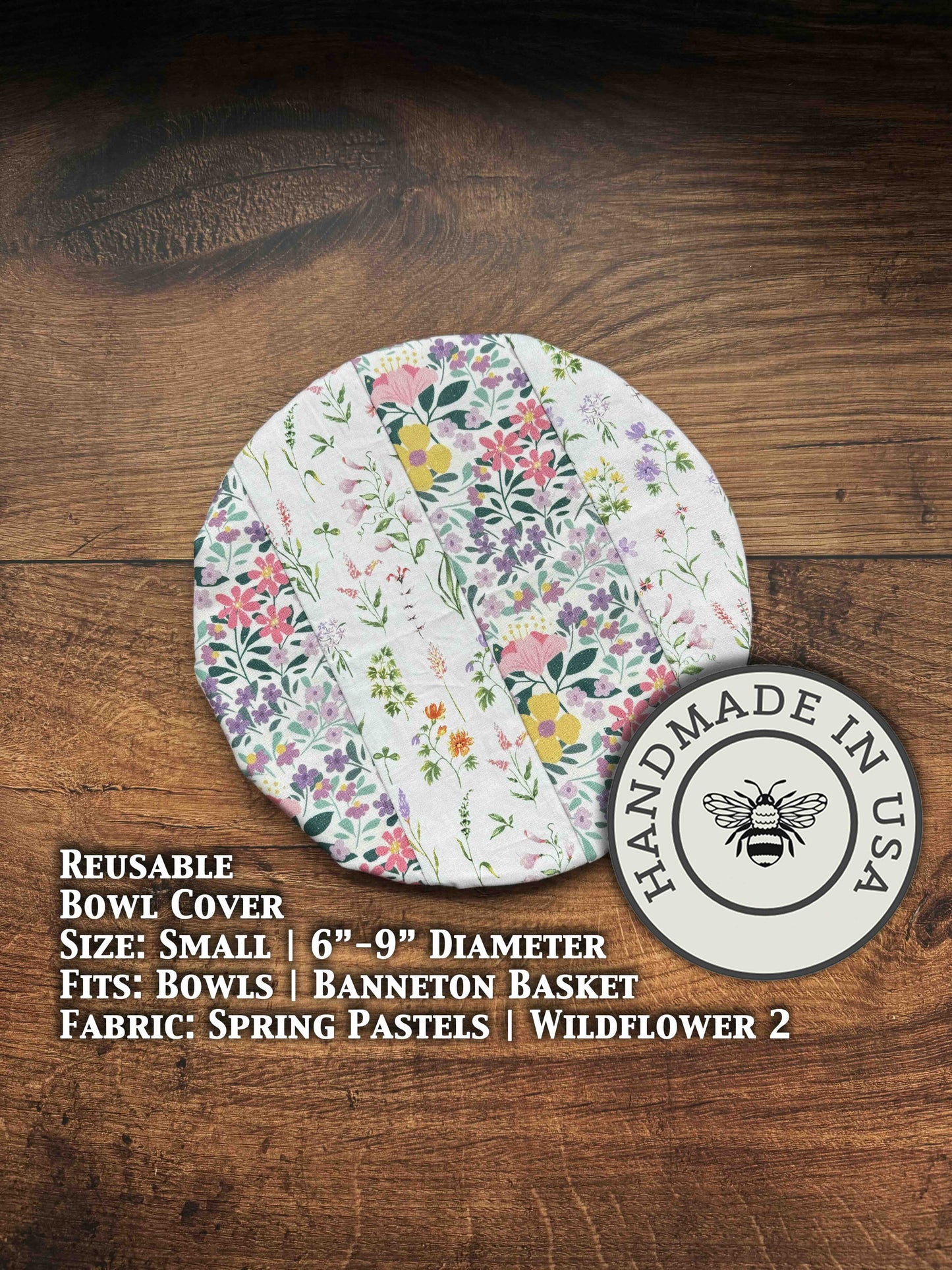 Small bowl and banneton covers from Five Oaks Farm, featuring spring pastel colors and farm-inspired design.