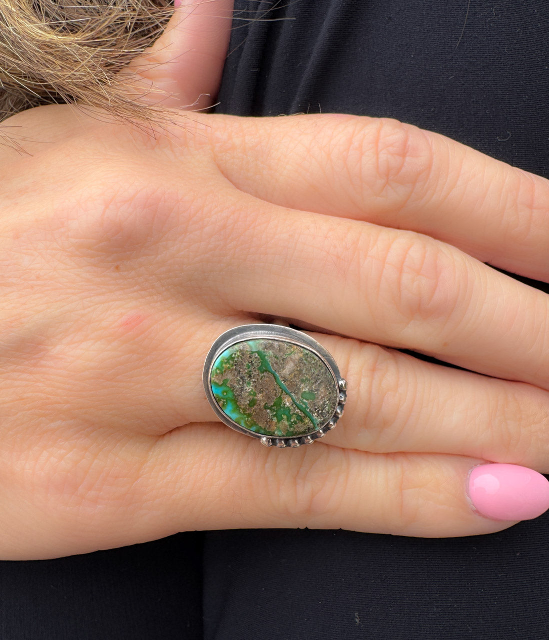 Sonoran Gold Authentic Turquoise Ring - Blessings Grow Meadows -