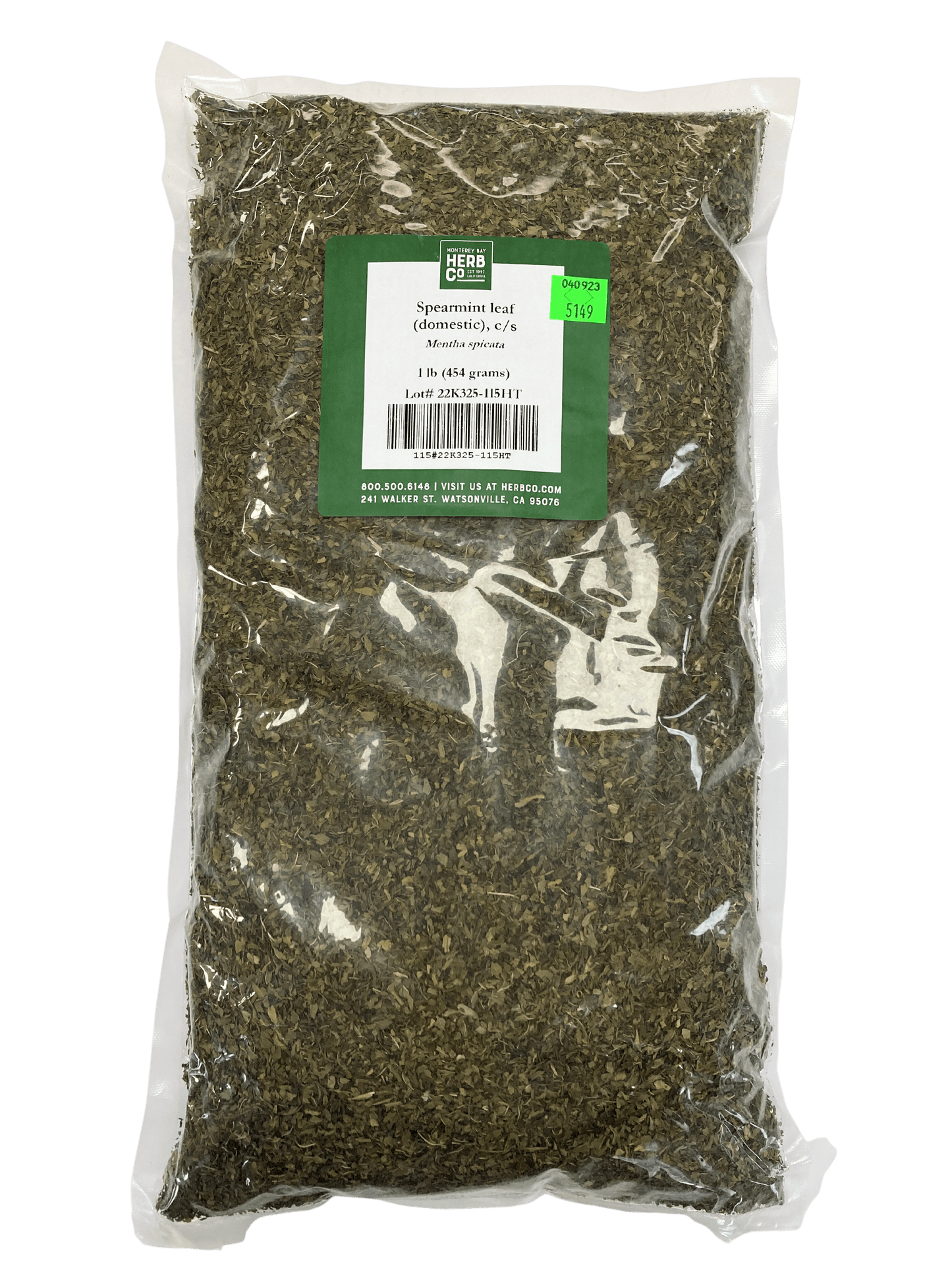 Spearmint Leaf, Cut, Sifted