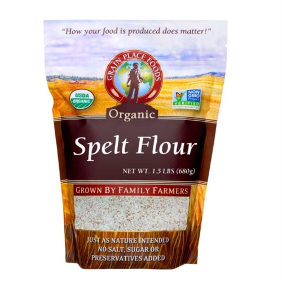 Organic Spelt Flour | 1.5 lb | Non-GMO | Grain Place Foods - BuyNebraska.com ~ Blessings Grow Meadows