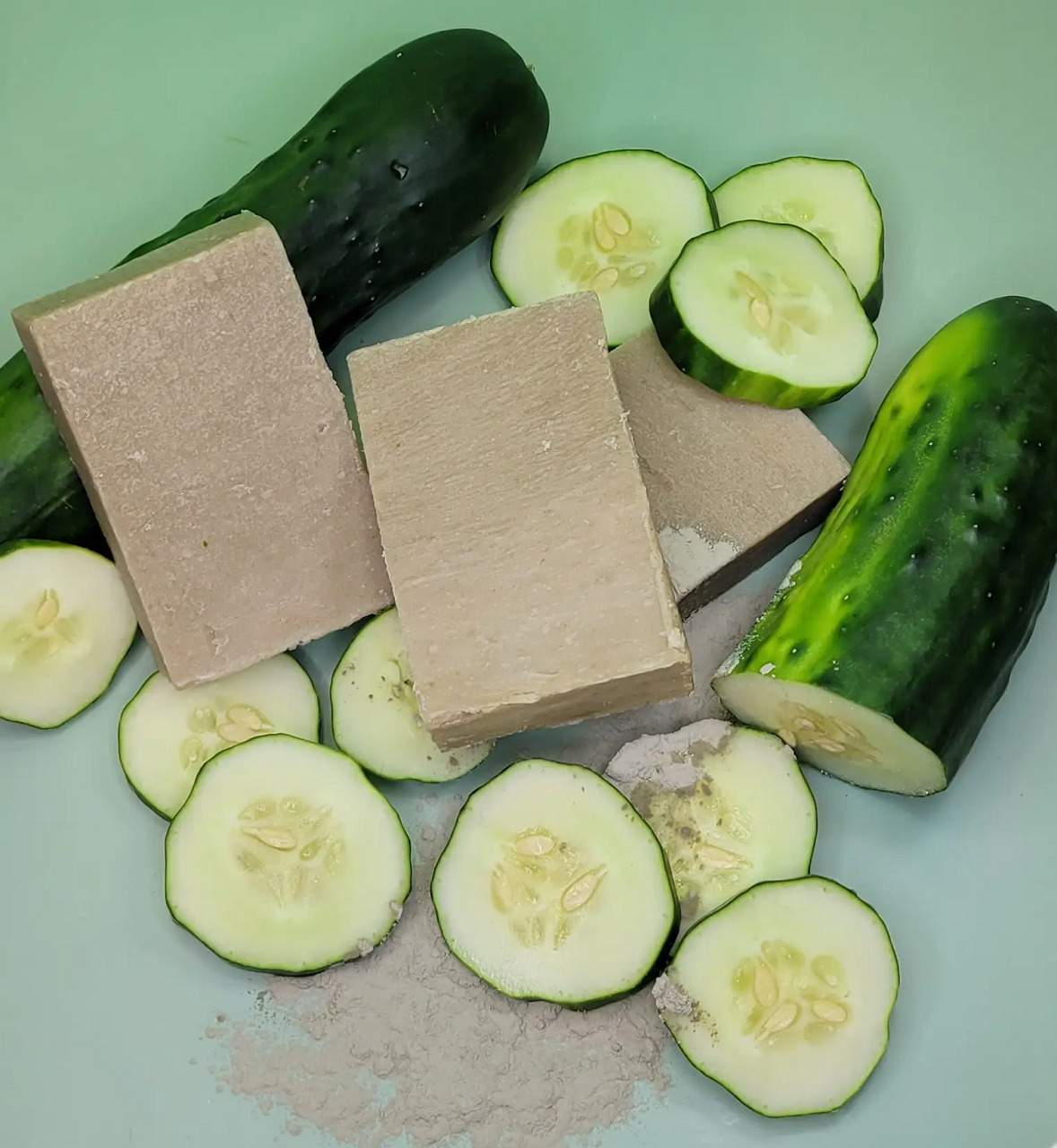 Standard Soap - Goddess Cucumber & French Green Clay (Facial Soap) - Blessings Grow Meadows